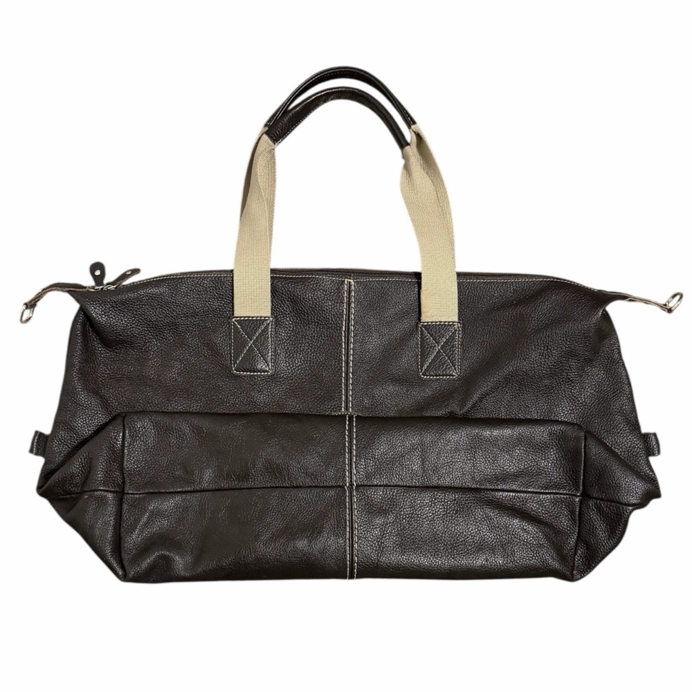 Vintage Roots Large Pebbled Leather Duffle Bag - Picture 4 of 12
